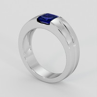 1.09 Ct. Blue Sapphire Ring, Platinum 950 2