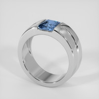 1.79 Ct. Greenish Blue Sapphire Ring, Platinum 950 2