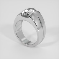 3.16 Ct. White Sapphire Ring, Platinum 950 2