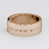 1.56 Ct. Blue Sapphire Ring, 14K Rose Gold 4