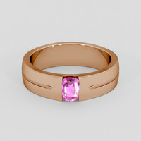 0.57 Ct. Pink Sapphire Ring, 14K Rose Gold 1