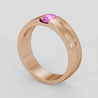 0.57 Ct. Pink Sapphire Ring, 14K Rose Gold 2