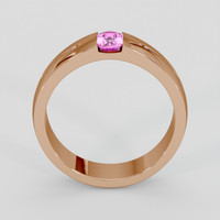 0.57 Ct. Pink Sapphire Ring, 14K Rose Gold 3