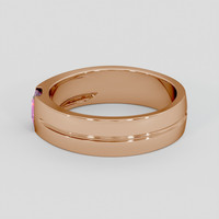 0.57 Ct. Pink Sapphire Ring, 18K Rose Gold 4