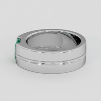 0.77 Ct. Emerald Ring, Silver 4