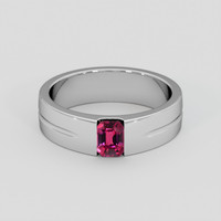 1.07 Ct. Reddish Pink Sapphire Ring, Silver 1