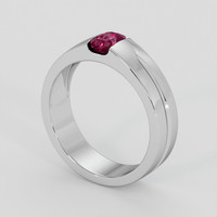 1.07 Ct. Reddish Pink Sapphire Ring, Silver 2