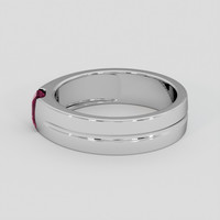 1.07 Ct. Reddish Pink Sapphire Ring, Silver 4