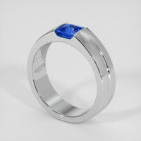 0.96 Ct. Blue Sapphire Ring, Silver 2