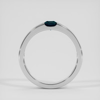 1.05 Ct. Greenish Blue Sapphire Ring, Silver 3