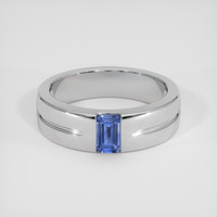 0.61 Ct. Blue Sapphire Ring, Silver 1