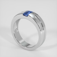 0.61 Ct. Blue Sapphire Ring, Silver 2