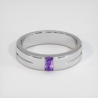 0.29 Ct. Purple Sapphire Ring, 14K White Gold 1