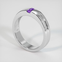 0.29 Ct. Purple Sapphire Ring, 14K White Gold 2