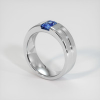 0.87 Ct. Sapphire Ring, 14K White Gold 2