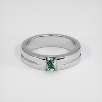 0.78 Ct. Sapphire Ring, 14K White Gold 1