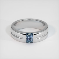 0.98 Ct. Sapphire Ring, 14K White Gold 1