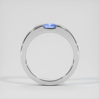 0.86 Ct. Blue Sapphire Ring, 14K White Gold 3