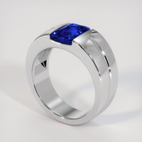 2.30 Ct. Blue Sapphire Ring, 14K White Gold 2