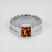 2.76 Ct. Orange Sapphire Ring, 14K White Gold 1
