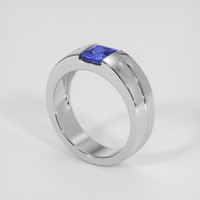 0.96 Ct. Blue Sapphire Ring, 14K White Gold 2