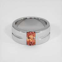 2.16 Ct. Padparadscha Sapphire Ring, 14K White Gold 1