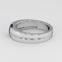 0.65 Ct. Blue Sapphire Ring, 14K White Gold 4