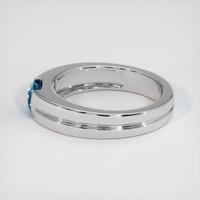 1.05 Ct. Greenish Blue Sapphire Ring, 14K White Gold 4
