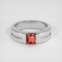 1.16 Ct. Padparadscha Sapphire Ring, 18K White Gold 1