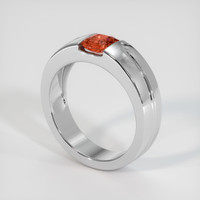 1.16 Ct. Padparadscha Sapphire Ring, 18K White Gold 2