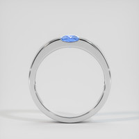 0.79 Ct. Blue Sapphire Ring, 18K White Gold 3
