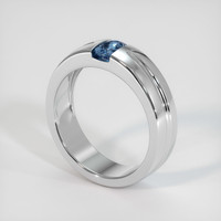 0.98 Ct. Sapphire Ring, 18K White Gold 2