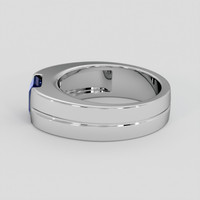 1.83 Ct. Blue Sapphire Ring, 18K White Gold 4
