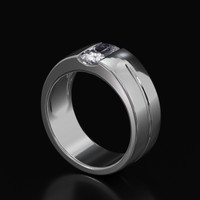 1.64 Ct. Sapphire Ring, 18K White Gold 2