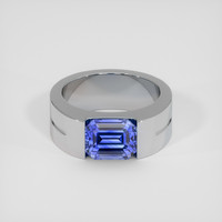 6.64 Ct. Blue Sapphire Ring, 18K White Gold 1