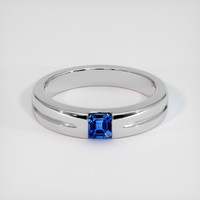 0.38 Ct. Sapphire Ring, 18K White Gold 1