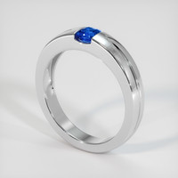 0.38 Ct. Sapphire Ring, 18K White Gold 2