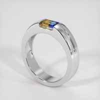 0.82 Ct. Sapphire Ring, 18K White Gold 2