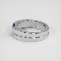 0.96 Ct. Blue Sapphire Ring, 18K White Gold 4