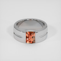 2.54 Ct. Padparadscha Sapphire Ring, 18K White Gold 1