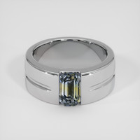 1.71 Ct. Bi Color Sapphire Ring, 18K White Gold 1