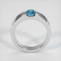 1.05 Ct. Greenish Blue Sapphire Ring, 18K White Gold 3