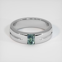 0.52 Ct. Sapphire Ring, 18K White Gold 1
