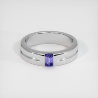 0.41 Ct. Purple Sapphire Ring, 18K White Gold 1
