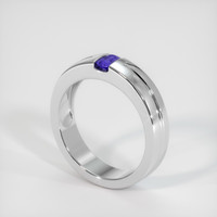 0.41 Ct. Purple Sapphire Ring, 18K White Gold 2