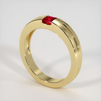 0.35 Ct. Ruby Ring, 10K Yellow Gold 2