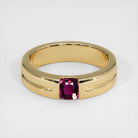 0.83 Ct. Purplish Red Ruby Ring, 10K Yellow Gold 1