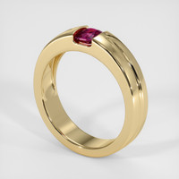 0.83 Ct. Purplish Red Ruby Ring, 10K Yellow Gold 2