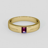 0.30 Ct. Purplish Red Ruby Ring, 10K Yellow Gold 1