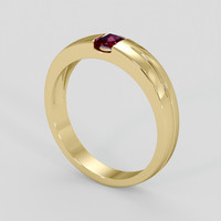 0.30 Ct. Purplish Red Ruby Ring, 10K Yellow Gold 2